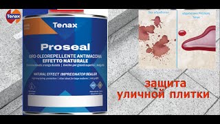 Гидрофобизатор Proseal Tenax Защита уличной гранитной плитки от воды грязи масел и плесени Инкам [upl. by Shaya]