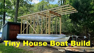 Tiny House Boat Build Pt 2 [upl. by Joella]