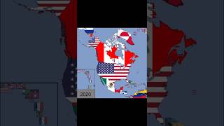 History of North america 600 to 2020 history northamerica flags shorts [upl. by Cyndi]