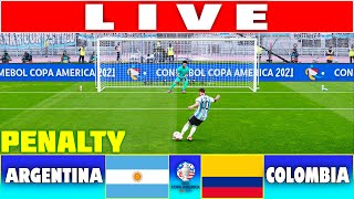 🔴LIVE PENALTY shootout  ARGENTINA vs COLOMBIA I FINAL  COPA AMERICA 2024  REALISTIC PES GAME [upl. by Atineg222]