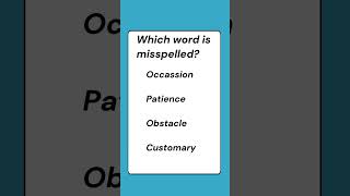 Can You Find the Misspelled Word Before Time Runs Out english grammar vocabulary shorts [upl. by Enella]