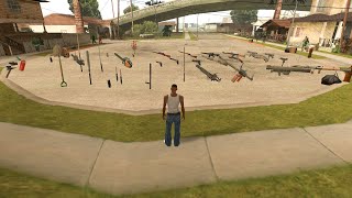 How To Get All The Weapons At The Beginning In Gta San Andreas Locations [upl. by Ainivad]