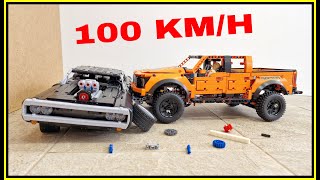 Ford Raptor VS Dodge Charger 💥 100 KMH 💥 Lego Technic CRASH test  Fast and Furious [upl. by Kind]