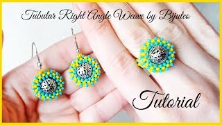 Tubular Right Angle Weave Ring and Earrings [upl. by Itram313]