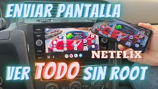 Envía la pantalla a Android Auto y VER TODO sin ROOT con cable o Sin cable USB [upl. by Nolrac]