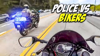 MOTORCYCLE POLICE CHASE  COPS vs BIKERS  ANGRY amp COOL COPS 2024 [upl. by Charmine]