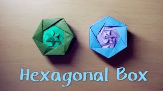 Hello Malinda Origami Tutorial Hexagonal Box Tomoko Fuse｜折纸教程：六角盒子（布施知子） [upl. by Sublett]