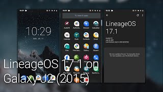 LineageOS 171 custom ROM on Galaxy J2 2015 [upl. by Lissa268]