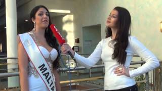 Miss Intercontinental 2015  Miss Malta Interview [upl. by Enyak]