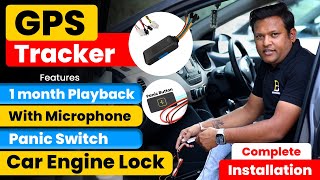 Car GPS Tracker With Microphone  Panic Switch Car Ignition  Full Installation  Bharat Jain [upl. by Sayce]