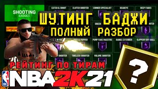 NBA 2K21 Баджи на шутинг Полный обзор и рейтинг по тирам Shooting badges on current gen 2021RUS [upl. by Halimeda]