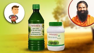 Effective Health Benefits Of Wheatgrass  Patanjali Wheat Grass Powder [upl. by Rednirah]