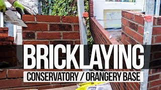 how to build conservatory base bricklaying  completed by myconservatoryroofreplacement [upl. by Okkin]