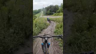 Downhill MTB Riding in a Rainstorm shorts [upl. by Horatius619]