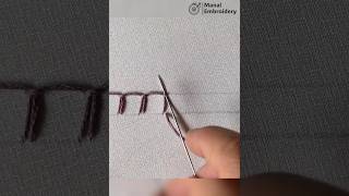 Mirrored blanket stitch embroidery tutorial ME63 manalembroidery embroidery shortsviral shorts [upl. by Acirfa]