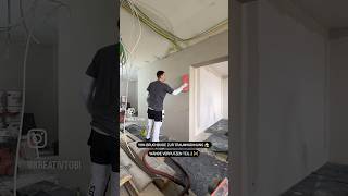 Wände verputzen mit Knauf Goldband 🚧 handwerk renovieren altbau renovation [upl. by Asselam]