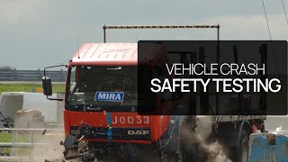 Vehicle Crash Safety Testing HORIBA MIRA  Highway Safety amp Protection of Infrastructure Test Centre [upl. by Arocahs]