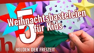 Weihnachtsbasteln für Kids  5 einfache Ideen [upl. by Salvadore]