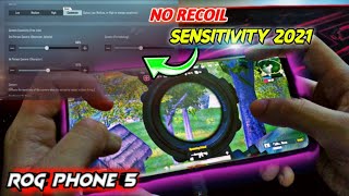 ROG PHONE 5 BEST NO RECOIL SENSITIVITY 2021  FULL GYRO  BEST SENSITIVITY PUBG MOBILE [upl. by Constantina]