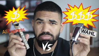 Comparaison tondeuse de précision pas chère Aliexpress vs Wahl professionnelle  Unboxing et test [upl. by Acirederf]