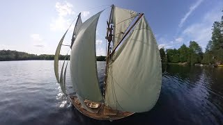 Schooner Kamanik  Beauty Day for Sailing [upl. by Ymassej]