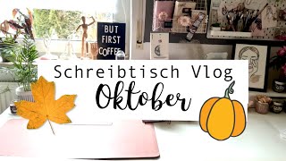 Schreibtisch Vlog Oktober 2023  Action Haul  Aquarell Herbstblätter  Abreißkalender Small Things [upl. by Peadar]