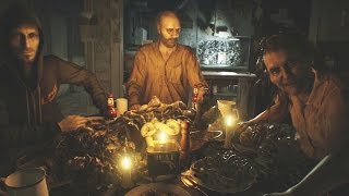 Resident Evil 7  Dinner Scene  Jack Fight [upl. by Ezalb898]