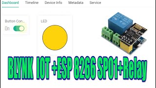 Esp8266 sp01 tutorial Blynk iot  Esp 8266 sp01 relay 5v [upl. by Antonina]