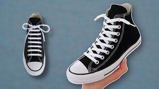 8 WAYS TO LACE CONVERSE CHUCK TAYLOR ALL STAR HIGH TOP BEST WAY [upl. by Eecyal600]