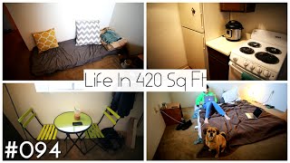 Life Inside 420 Sq Ft  Minimalist Apartment Tour [upl. by Pack]