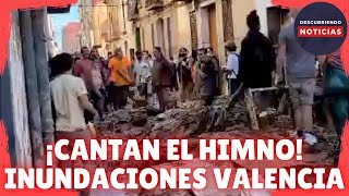 CANTAN EL HIMNO DE VALENCIA EN MEDIO DEL DESASTRE POR LA DANA EN VALENCIA [upl. by Mullen]