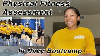 Physical Fitness Assessments in Navy Bootcamp 💪🏽🏃🏽‍♀️ 2022 RTC NikhyaMonet [upl. by Aihpos]