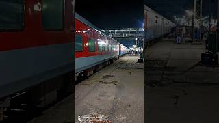 12446 uttar sampark kranti express indianrailways train railway station rail youtube shorts [upl. by Galasyn]