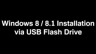 How To Install Windows Using A USB Drive [upl. by Tench]