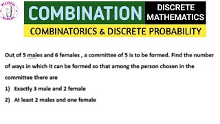 Combinations  Combinations in discrete mathematics  combinatorics discrete mathematics [upl. by Elirpa]