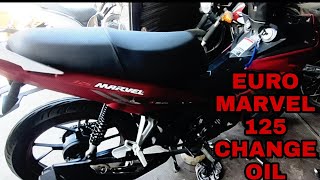 PAANO MAG CHANGE OIL KAY EURO MARVEL 125 [upl. by Refinnaj231]