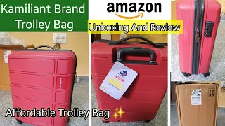 Kamiliant Brand Trolley Bag Review✨️AmazonTrolley Bag Ka Reviewamazonamazongadgets trolleybag [upl. by Yllil]