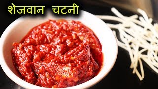 शेज़वान चटनी रेसिपी I How To Make Schezwan Sauce At Home I Schezwan Sauce Recipe in Hindi [upl. by Linehan]