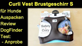 Curli Vest Softshell Brustgeschirr für Hunde Swiss Design S  Auspacken DogFinder und Anprobe [upl. by Natiha]