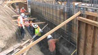 Shotcrete Wall  single sided concrete formwork is better [upl. by Attener]