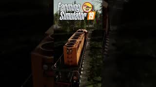 All Aboard Train trip on Farming Simulator 19 [upl. by Atnes]