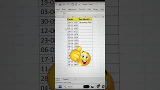 Extract Day And Month Names From Dates In Excel 💯  TEXT Function In Excel ‼️ shorts bytetech [upl. by Weil]