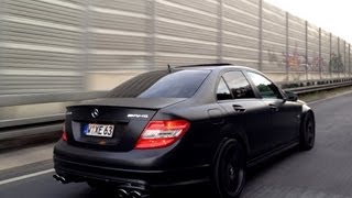 C63 AMG SOUND EXHAUST  COLD START  W204 63  DRIFT BURNOUT AUSPUFF [upl. by Nydroj47]