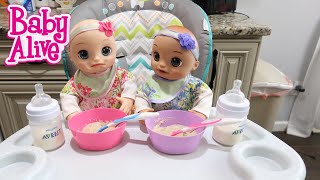 BABY ALIVE Twins Morning Routine baby alive real as can be baby [upl. by Hsac]