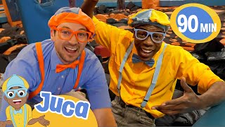 Juca e Blippi Brincam de EscondeEsconde  90 MINUTOS DO JUCA  Vídeos Educativos para Crianças [upl. by Sheridan677]