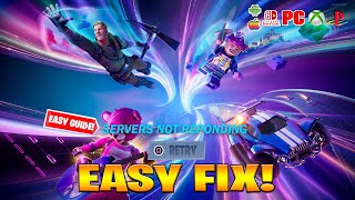 Why Fortnite Servers Is Down Log in How to fix Fortnite Update Servers Down Offline Chapter 5 [upl. by Ellekim]