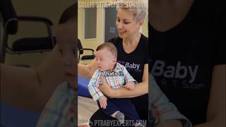 ✨SOFTER APPROACH TO TORTICOLLIS STRETCHES✨ torticollis babydevelopment sahm shorts [upl. by Fairley33]