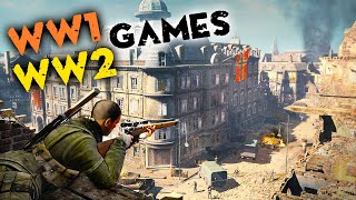 15 Best WORLD WAR Games of All Time [upl. by Nauqat]