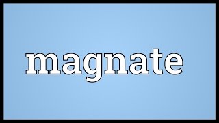 Magnate Meaning [upl. by Oballa]