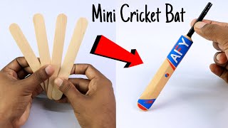 DIY Mini Cricket Bat With Ice cream Sticks  How to make mini bat with popsicle stick  Cricket Bat [upl. by Eenar]